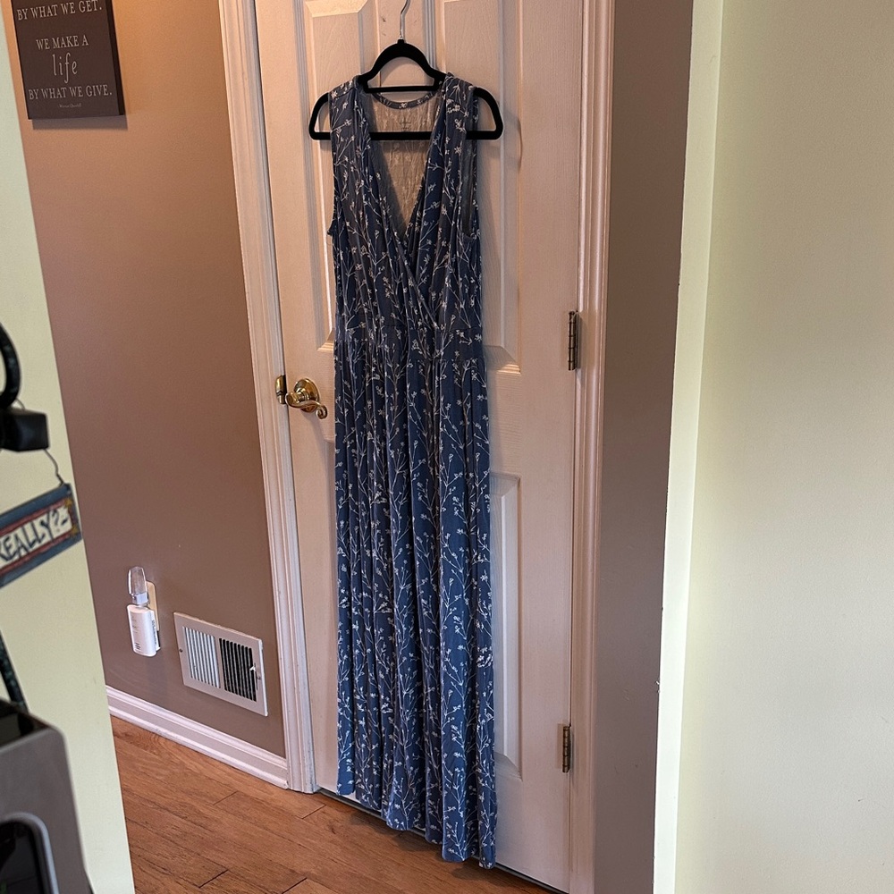 41 Hawthorn Blue and White Maxi Dress